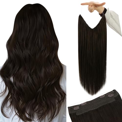 YoungSee Wire Hair Extensions Dark Brown 12 Inch 75G - Variation B-#2