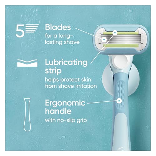 Gillette Venus Extra Smooth Razor for Women, Includes 1 Reusable Razor Handle + 2 Refills, Ergonomic No-Slip Gel Handle and Shower Holder, Holiday Gifts for Women