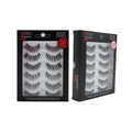 Red Cherry Eyelashes #43 False Eyelashes, 12 Pairs, Full Black, Handcrafted, Natural-Glamour Style, Cruelty-Free, Vegan
