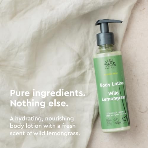 Urtekram Body Lotion - Wild Lemongrass - All Skin Types - 245 ml, Vegan, Organic, Moisturizing, Natural Origin