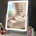 ViKert 15.2x13 Inch Lighted Makeup Vanity Mirror with 78 LED Lights, 5X Magnification, 3 Color Modes, Touch Control
