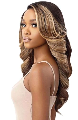 Outre Synthetic Melted Hairline HD Lace Front Wig - BEGONIA DR4/BL GOLDEN HONEY