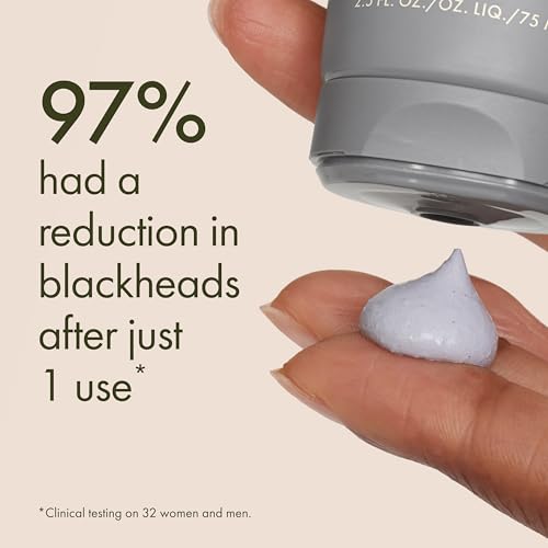 Blackhead Clearing Face Mask & Scrub with Salicylic Acid & Bamboo Charcoal - 2.5 Fl Oz