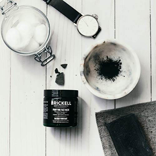 Men's Charcoal Face Mask with Detoxifying Clay & Hyaluronic Acid - Unscented, 4 oz