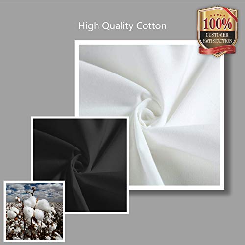 Black/White Cotton Canvas Tote Bags 24-Pack Large Reusable Grocery Shopping Bags