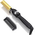 Pink Electric Hot Comb for Hair Styling - Black