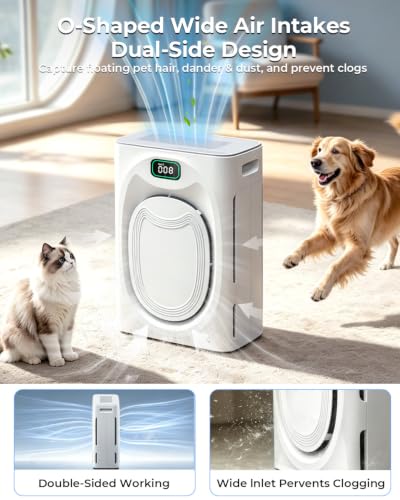KEN BROWN P295W Pet Hair Air Purifier for Large Rooms Up to 2100 Sq Ft