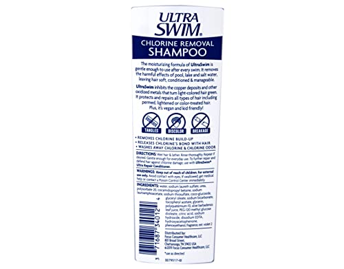 Moisturizing Chlorine Removal Shampoo 7 Oz. - Pack of 4 - Hair & Color Safe