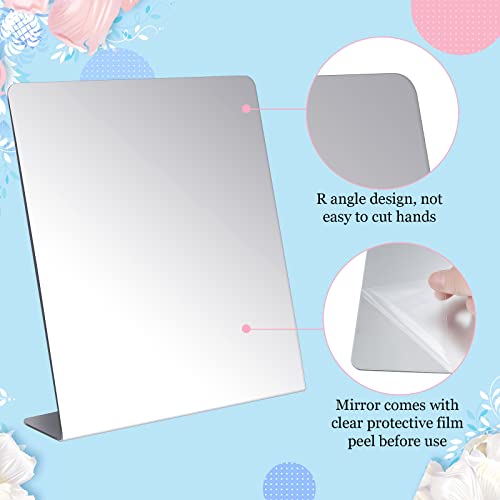 16-Piece Countertop Mirror Set - Large 8.5x9 Inch Freestanding Acrylic Table Mirrors for Home & Office - Variation of THIS listing