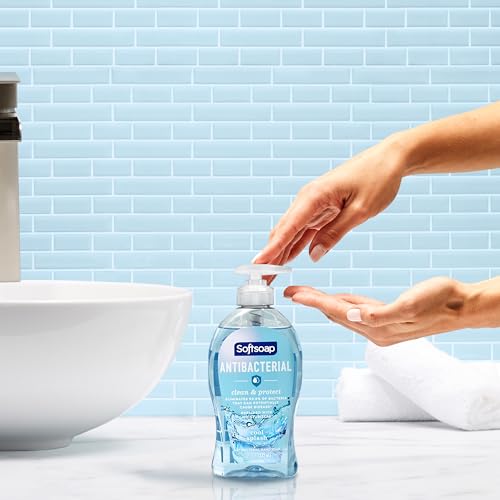 Softsoap Clean & Protect Antibacterial Liquid Hand Soap,Cool Splash Hand Soap,11.25 Ounce,(Pack of 12)