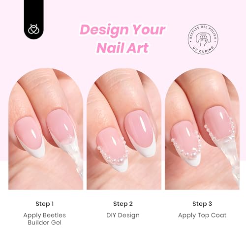 Press On Nails Kit Short Almond French Tip with 224 Pcs - DIY Nail Art & Accessories G - S