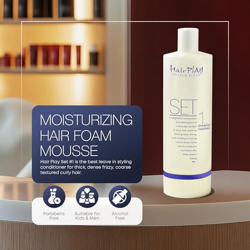 Light Hold Hair Foam Mousse for Fine & Straight Hair - 16 Fl Oz Refill - Volume & Frizz Control
