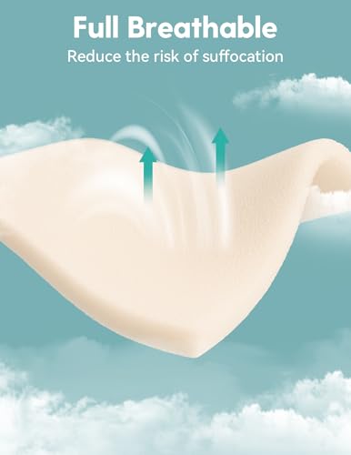 Babelio Machine Washable Crib Mattress Topper - Stratus Variant, Soft Silicone Foam
