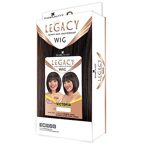 Freetress Shake N Go Legacy Human Hair Blend Wig Victoria - Dark Brown 2