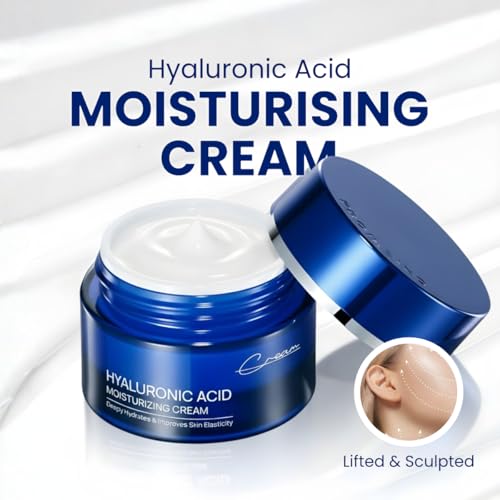 Hyaluronic Acid Moisturizing Cream with Collagen - Anti-Aging Face Cream for Deep Hydration, Wrinkle Reduction & Firming - With Supro-Energy Complex, For Sensitive Skin