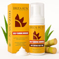 Self-Tanning Mousse with Organic DHA + Aloe Vera, Quick Dry, Paraben-Free, Vegan & Cruelty-Free, Natural-Looking Tan for Face & Body