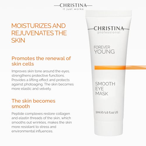 -CHRISTINA- Forever Young Smooth Eyes Facial Mask with Vitamin E | Anti-Aging Eye Care | Moisturizing Face Masks Skincare | Reduces Wrinkles | Rosacea Care | For Dry, Normal, Sensitive Skin 50ml