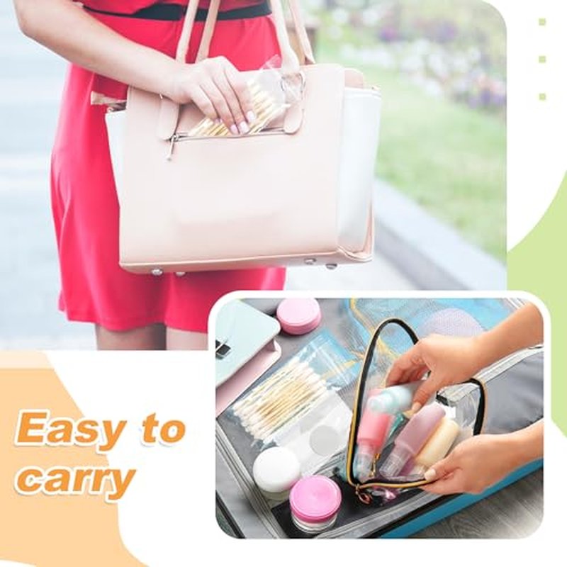 1000 Cotton Swabs Travel Size Individually Packaged Double Headed Cotton Swabs and 200 Compressed Towels Portable Disposable Towels Suitable for Travel Hotel Hiking Camping Outdoor Wedding