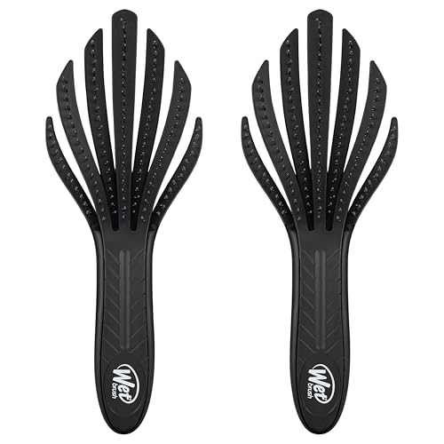 Wet Brush Go Green Curl Detangler Hair Brush - Black - Pack of 2