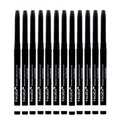 Beauty Spot (12pcs) Nabi Retractable Waterproof Eyeliner Pencil - Long Lasting Fade Resistant Formula - Quick Makeup Remover (White)