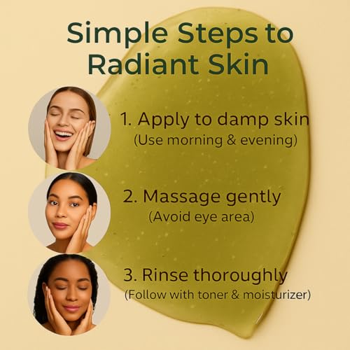 Exfoliating Cleansing Gel with Mineral Granules for Sensitive Skin ? Purifies Pores, Smooths & Refines Skin with Ginkgo Biloba & Red Algae. Dermatologically Tested, Gentle Daily Use