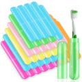 Travel Toothbrush Case 50PCS Bulk Set for Kids & Adults - Compact, Durable & Colorful