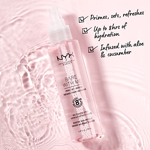 NYX PROFESSIONAL MAKEUP Bare With Me Multitasking Primer & Setting Spray and Makeup Setting Spray Bundle