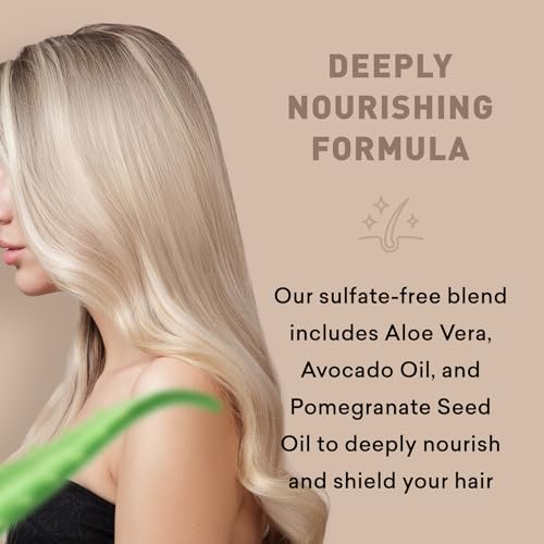 Just Nutritive Blonde Shampoo for Natural & Color-Treated Hair – Neutralizes Brassiness, Sulfate-Free 8 oz