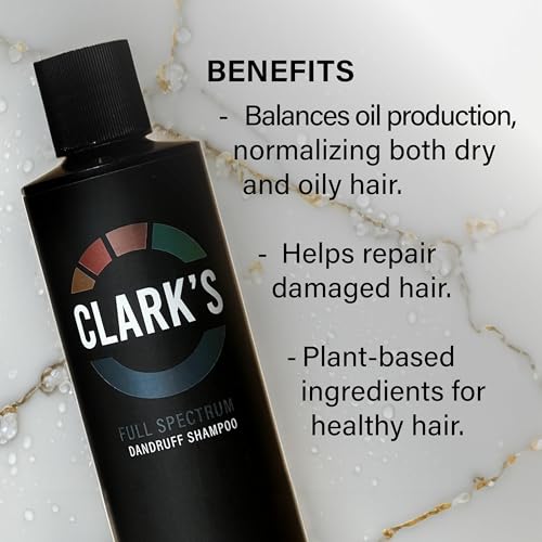 Clark's Medicated Dandruff Shampoo with Coal Tar & Salicylic Acid - 8 Fl Oz Pack of 2 - Flake & Itch Control