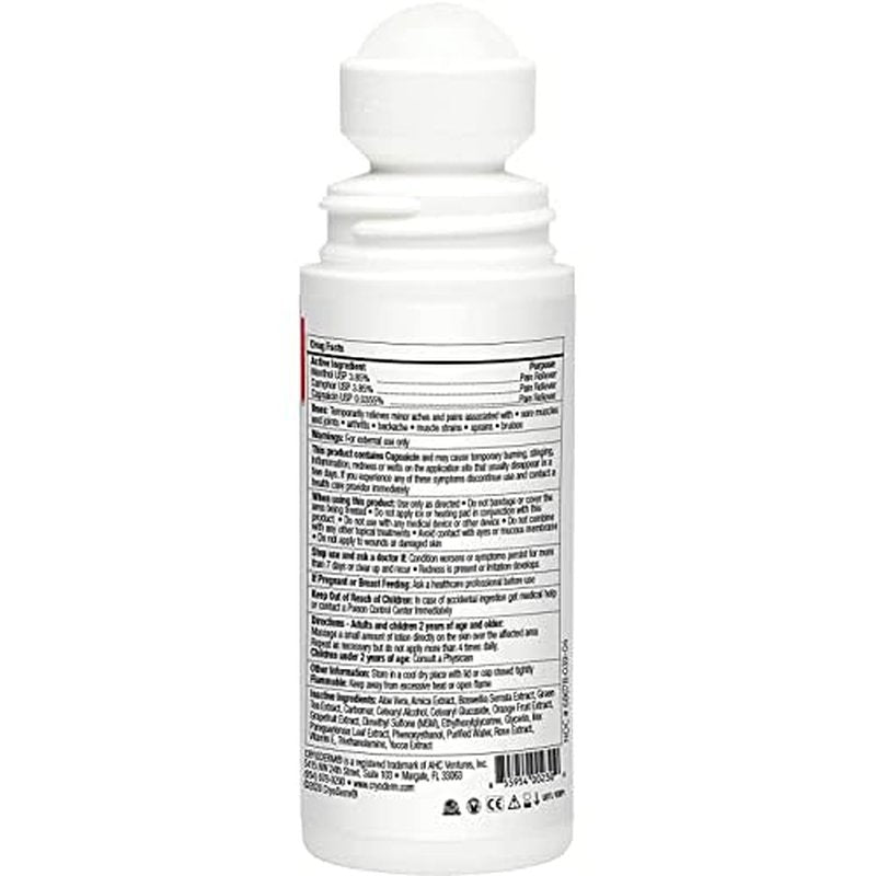 CryoDerm Heat Lotion 3 oz Roll On