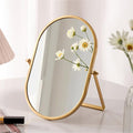 Tabletop Mirrors Makeup Mirror Portable Vanity with Metal Frame Desk Table Mirror with 180¡ÆAdjust Dressing Room Rotate Good for Bedroom Bathroom