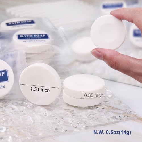 Bulk Bar Soap Round, 500 Pack Mini Soap Bars Bulk Individually Wrapped, 0.5 oz Travel Soap Small Hotel Soaps Travel Size Toiletries for Hotel Bathroom(Round)