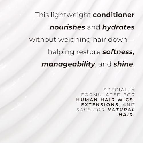 Sulfate-Free Conditioner for Human Hair Wigs & Extensions - 8 oz