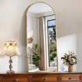 CIRCUMI 20x48 Inch Gold Arched Wall Mirror with Frame for Bathroom & Living Room