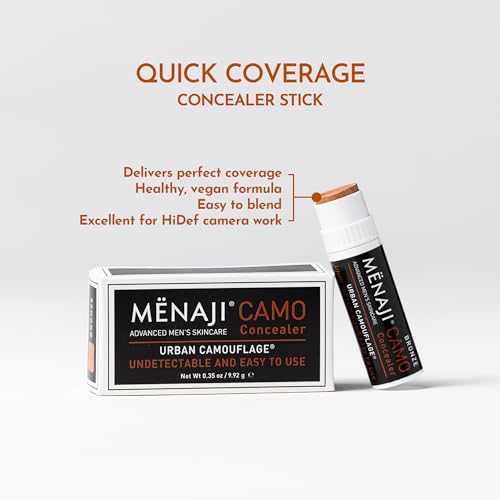 Menaji Urban Camouflage Concealer Stick - Olive, 0.35oz, Natural Coverage for Men