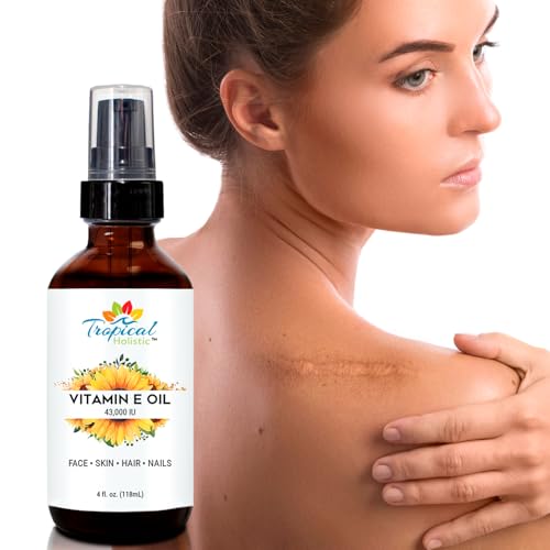 Organic Vitamin E Oil for Skin, Hair & Scar Treatment - 4 fl oz, 43,000 IU