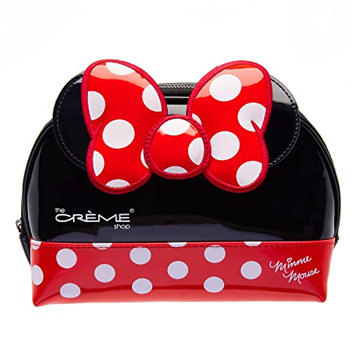 The Cr?me Shop Makeup Bag for Women Travel Toiletry Pouch Cosmetic Accessories Dome Case with Mouse Ears and Zippered Closure