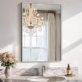 20x30 Inch Wall-Mounted Bathroom Vanity Mirror with Silver Frame