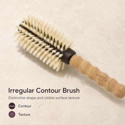 Boar Bristle Round Hair Brush for Fine Thin Hair 2.75 Inch Styling