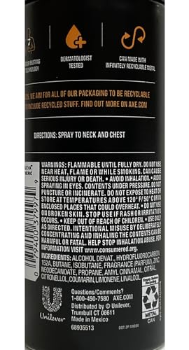 AXE Dark Temptation Deodorant Body Spray Bundle 6 x 4 oz (113 g)