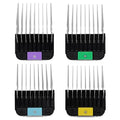 Pet Grooming Guard Combs Set for A5 Style Clippers - 4 Sizes, Stainless Steel & ABS