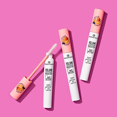 essence | Volume Booster Lash Primer Mascara | Infused with Mango Butter and Acai Oil for Nurtured Lashes | Conditioning Mascara Primer | White | Vegan | Paraben & Cruelty Free (Pack of 3)