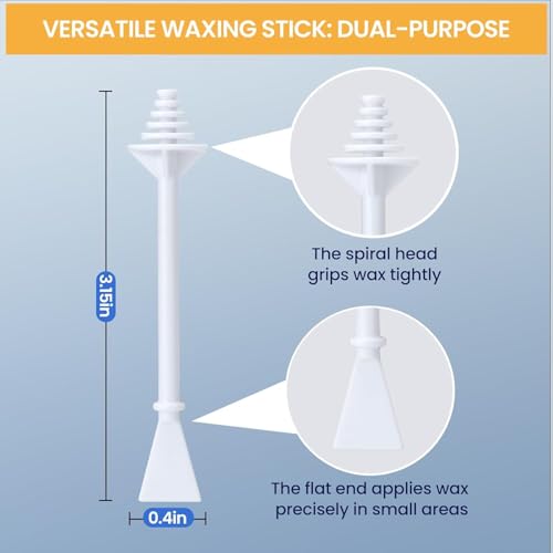 Nose Wax Sticks, 80Pcs Hair Wax Applicator with Disposable Spatulas for Nostril Cleaning, Ear Face Hair Removal for Men Women, Painless
