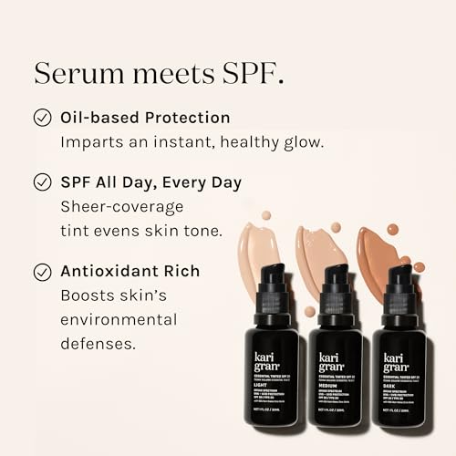 Kari Gran Tinted SPF 30 Mineral Sunscreen Medium 1oz – Hydrating Makeup Primer