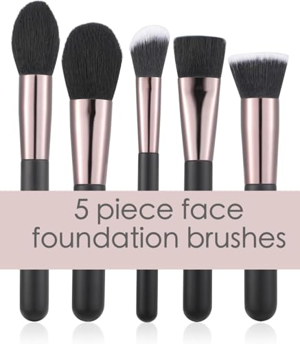 17-Piece Makeup Brush Set with Rotating Holder - Professional Beauty Tools