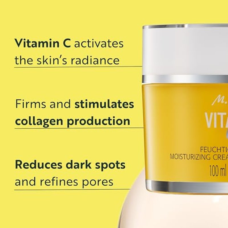 M. Asam VITAMIN C GLOW Moisturizing Cream (3.38 Fl Oz) - Face Moisturizer with Turmeric & Vitamin E, Anti-Aging & Firming, Protection & Youthful Glow