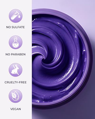 JVR Purple Hair Mask & Toner for Blonde, Silver & Bleached Hair 9.88 oz