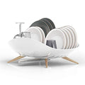 Carrotez Wide Self-Draining Dish Drying Rack - 18.7 x 12.4 Inches, White