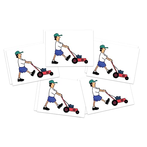 Lawnmower Man Temporary Tattoos/Pack of 10 / Prank Novelty Tattoos/Removable
