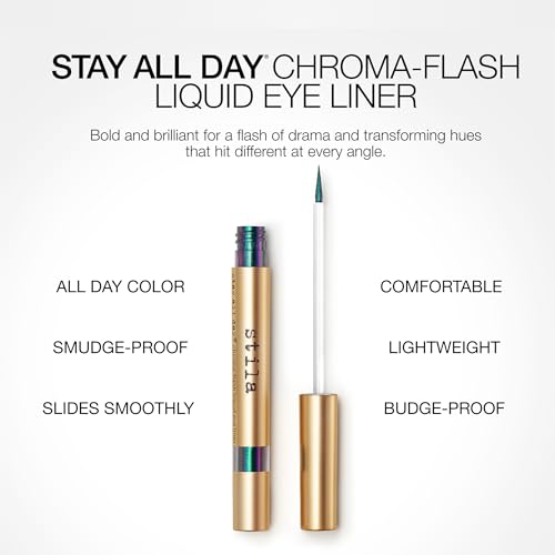 Peacock Stila Stay All Day Chroma-Flash Metallic Liquid Eyeliner